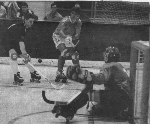 Action de Rink-Hockey à l'ancien palais des expositions